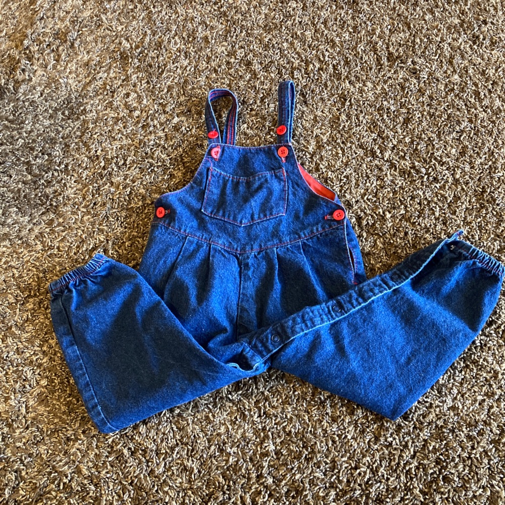 Vintage, Adorable, Denim Overalls, size 18M